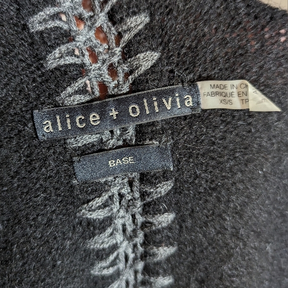 Alice + Olivia XS/S long cardigan vest black - Picture 3 of 5